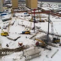 Фотоотчет о строительстве ЖК Фонтаны за февраль 2018 г.